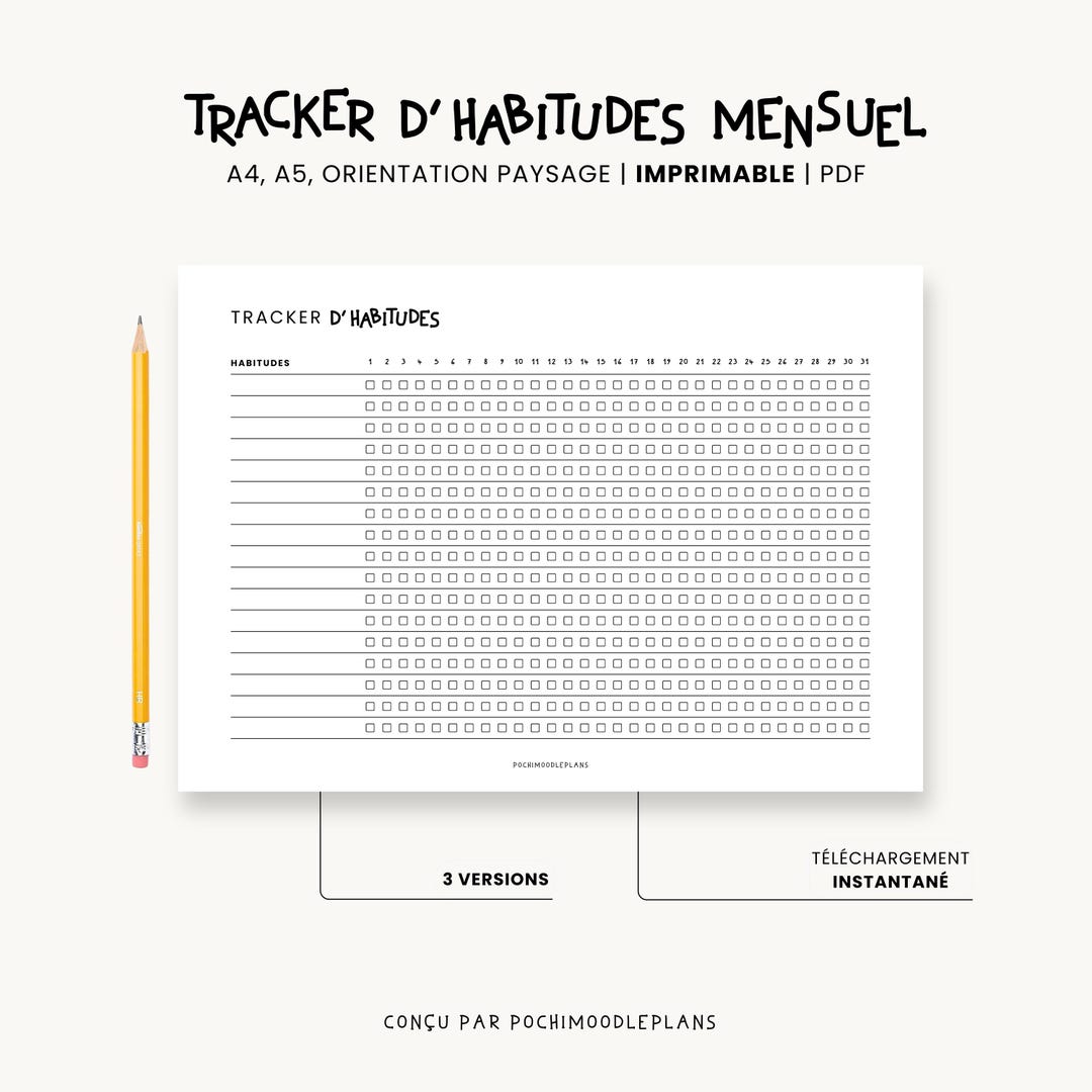 Plantilla Habit Tracker de Aethr. | Marketplace