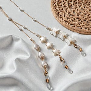 Perlen Perlen Brillenkette, Brillen Brillenhalter, Lehrer Schlüsselband, Sonnenbrillen Brillen Zubehör, Perlen Schmuck
