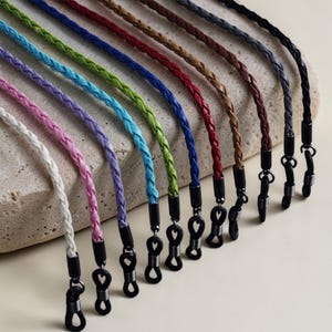 Chaîne à lunettes en cuir tressé pour homme, porte-lunettes, tour de cou en cuir pour enseignant | Cadeau fête des pères pour lui, cadeau pour mari et papa