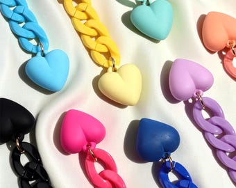 リンク アクリル キーホルダー ハート付き - ハンドバッグ チャーム、かわいいキーホルダー ウォレット、バックパック バッグ 財布 チャーム、キーチェーン | 彼女への旅行卒業ギフト