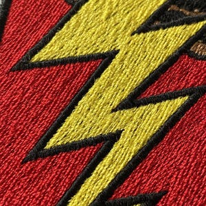 Patch bordado de raio, patch de relâmpago, patch retrô de rock, patch termocolante vermelho e amarelo, patch para jaqueta, bolsa ou boné streetwear imagem 5