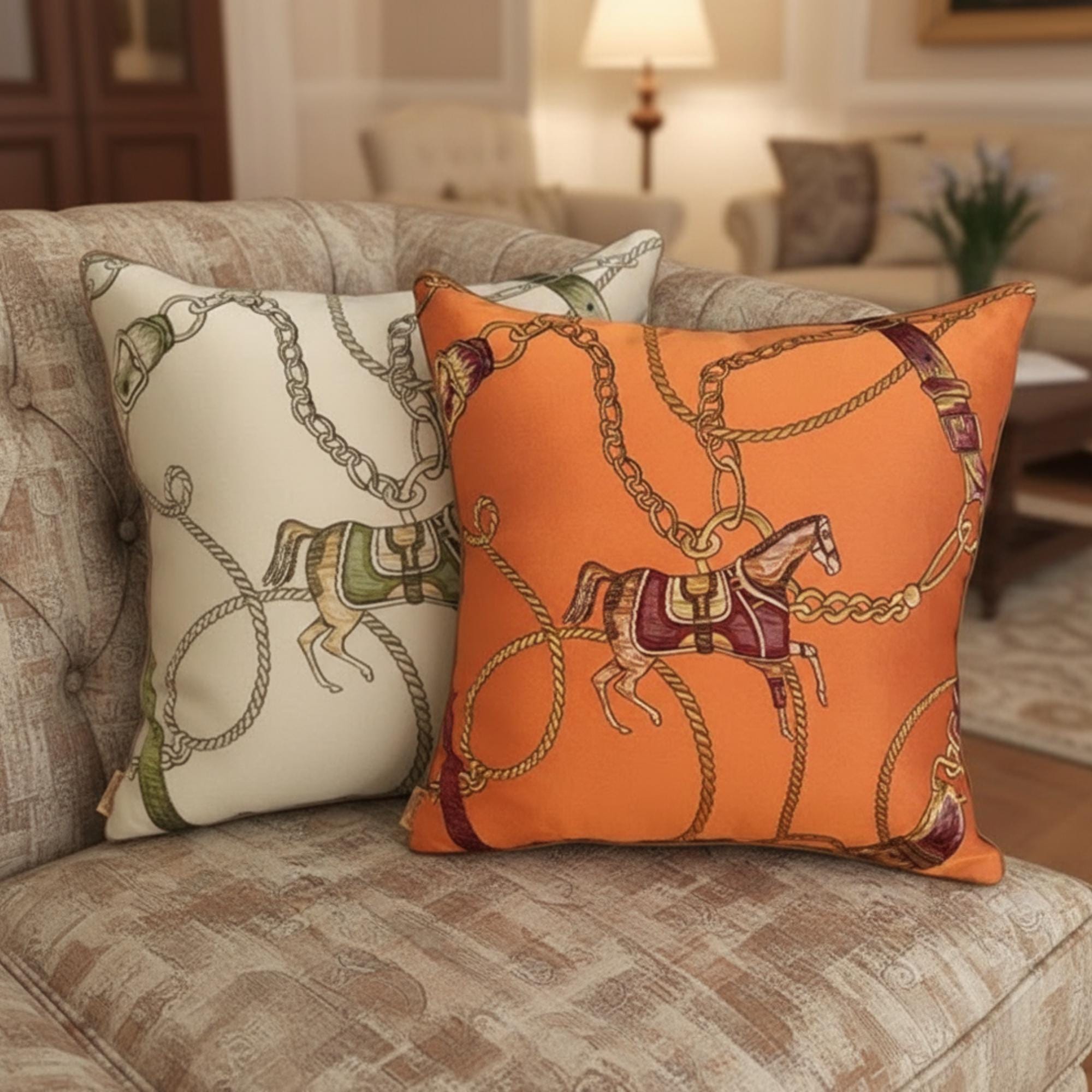 Hermes pillow orange - Etsy 日本