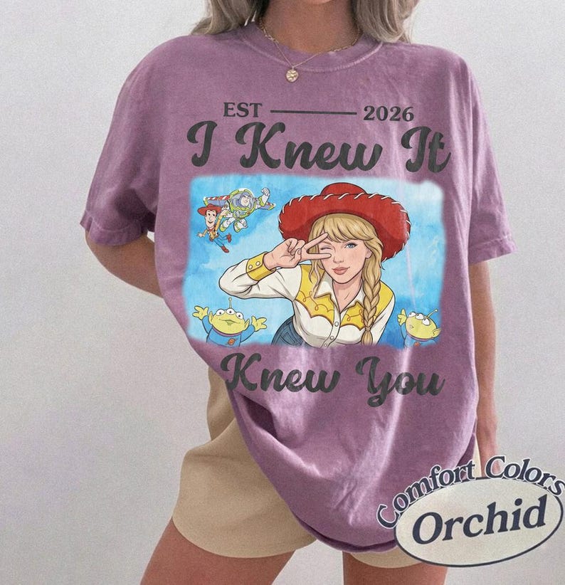 Watercolors TS Jessie Toy Story 5 Comfort Colors Shirt, Retro I Knew It I Knew You, Disneyland Toy Story Family Matching Tee image 7