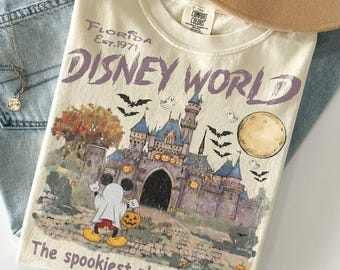 Comfort Colors Mickey Disneyworld Halloween Shirt, Mickey And Friends Shirts, Walt Disneyworld Tee, Disney 2026 Trip Disney Halloween Shirt