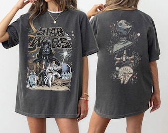 Vintage Retro Star Wars shirt, Vintage Space Ship Dead Star May The Force be with you Galaxy's Edge Darth Vader Disney World Disneyland Tee