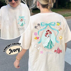 Coquette Bow Disney Princess Vintage Shirt, Belle Ariel Elsa Cinderella, Magic Kingdom Magical Castle Tee, Walt Disney Disney Girl Trip Gift image 5
