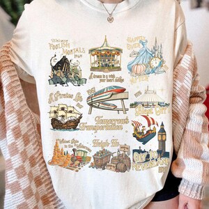 Vintages Disney Thema Park Shirt, wildeste Fahrt glücklich danach Landt-shirt Disneyland Shirt, Disney Reise 2026 T-Shirt, Komfortfarben T-Shirt Bild 4