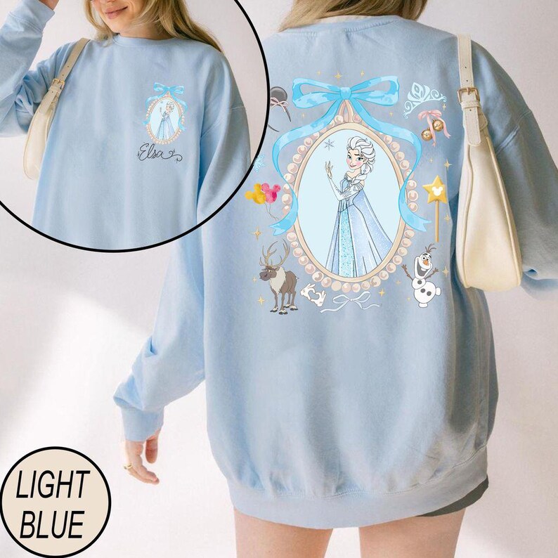 Coquette Bow Disney Princess Vintage Shirt, Belle Ariel Elsa Cinderella, Magic Kingdom Magical Castle Tee, Walt Disney Disney Girl Trip Gift image 4