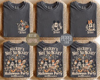 Custom Disney Mickey's Not So Scary Halloween Party 2026 Shirt, Custom Skeleton Disney Halloween Shirt, 2026 Halloween Disney Family Shirts