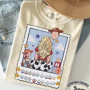 Toy Story Jessie Every Era Led To You Shirt, Taylor Swift Inspired Toy Story Tee, Disney Cowboy Girl Fan Gift, Comfort Colors Retro Tee image 1