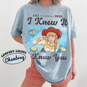 Watercolors TS Jessie Toy Story 5 Comfort Colors Shirt, Retro I Knew It I Knew You, Disneyland Toy Story Family Matching Tee image 2