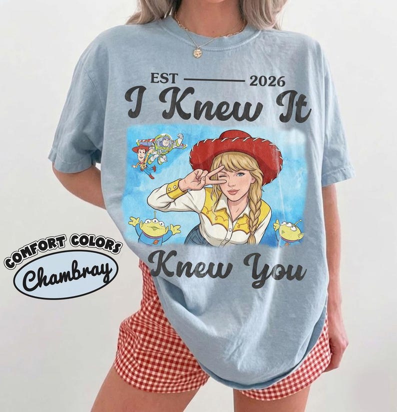 Watercolors TS Jessie Toy Story 5 Comfort Colors Shirt, Retro I Knew It I Knew You, Disneyland Toy Story Family Matching Tee image 2