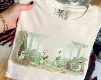 Comfort Colors Funny Tomlizard Shirt, Cute Lizard Meme Tee, Cartoon Gecko T-shirt, Nature Lover Matching Trip Shirt Gift for Reptile Lovers