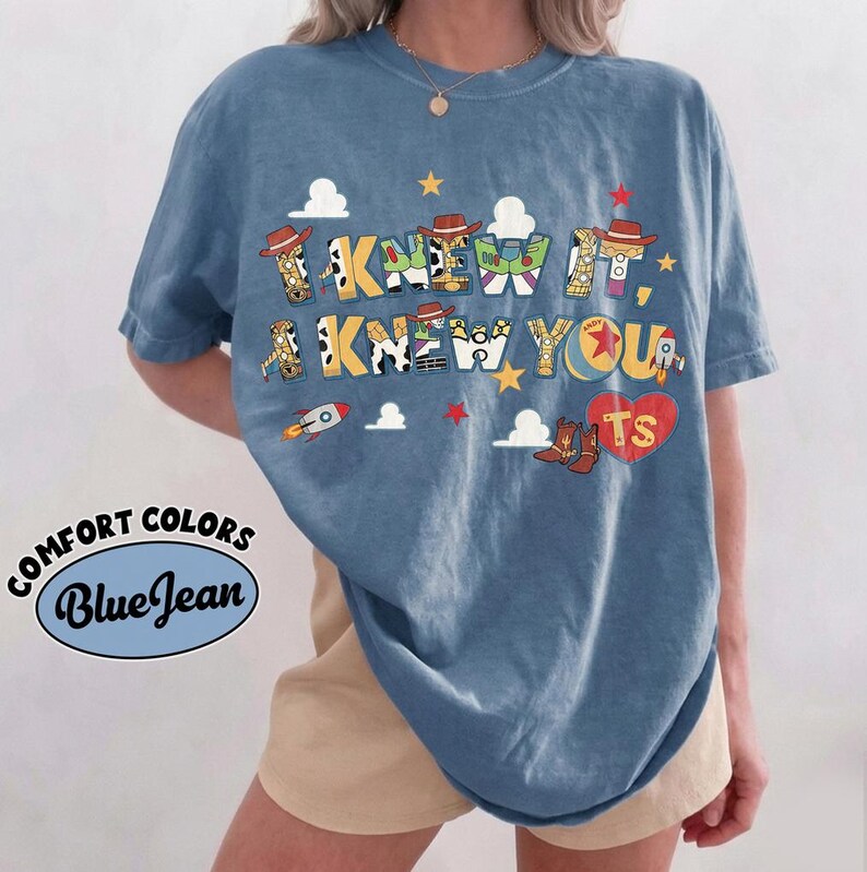 Retro I Knew It I Knew You Were Turning 5 Shirt, TS and Toy Story 5 Shirt, WDW Disneyland Toy Story 5 Birthday, Toy Story Birthday tee image 3