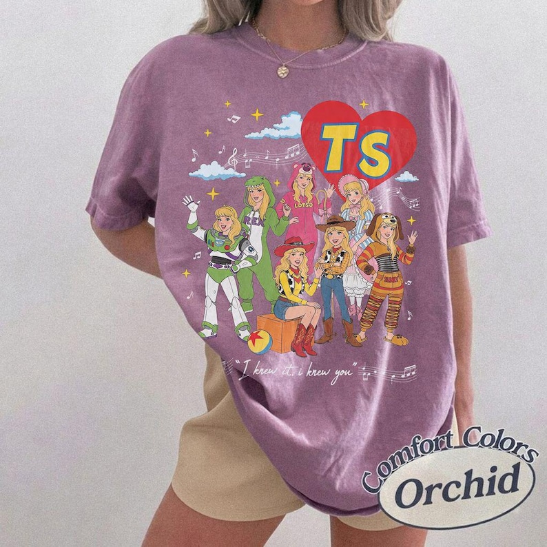Camiseta vintage de Toy Story Comfort Colors, camiseta de Toy Story 5, camiseta TS, camiseta de amistad de Toy Story 5 y Toy Story, camiseta de Woody, Jessie y Buzz Lightyear imagen 6