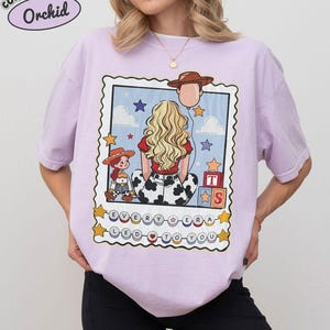 Toy Story Jessie Every Era Led To You Shirt, Taylor Swift Inspired Toy Story Tee, Disney Cowboy Girl Fan Gift, Comfort Colors Retro Tee image 5