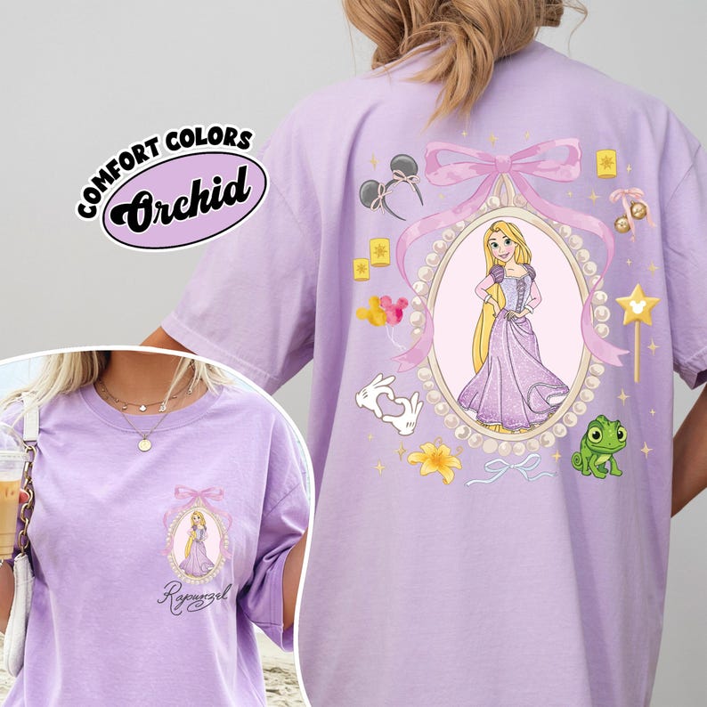Coquette Bow Disney Princess Vintage Shirt, Belle Ariel Elsa Cinderella, Magic Kingdom Magical Castle Tee, Walt Disney Disney Girl Trip Gift image 9