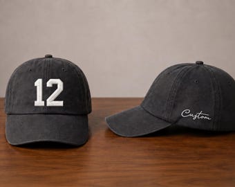Gorra personalizada con número y nombre bordados, gorra deportiva personalizada, gorras de béisbol para mamá y papá.