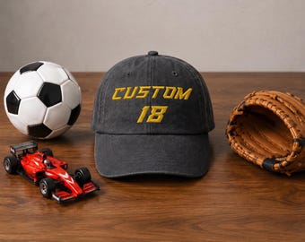 Gorra personalizada con número y nombre bordados, gorra deportiva personalizada, gorras para el día de la carrera.