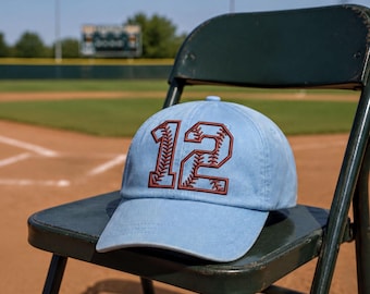 Custom Baseball Number Embroidered Cap, Personalized Embroidery Hat, Sports Team Caps