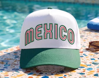 Mexico Soccer Embroidered Hat, Mexican Pride Embroidery Cap atxe015