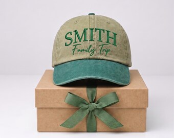 Gorra bordada personalizada para viaje familiar, gorra a juego personalizada para vacaciones familiares atxe014