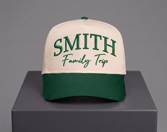 Gorra bordada personalizada para viaje familiar, gorra a juego personalizada para vacaciones familiares atxe014