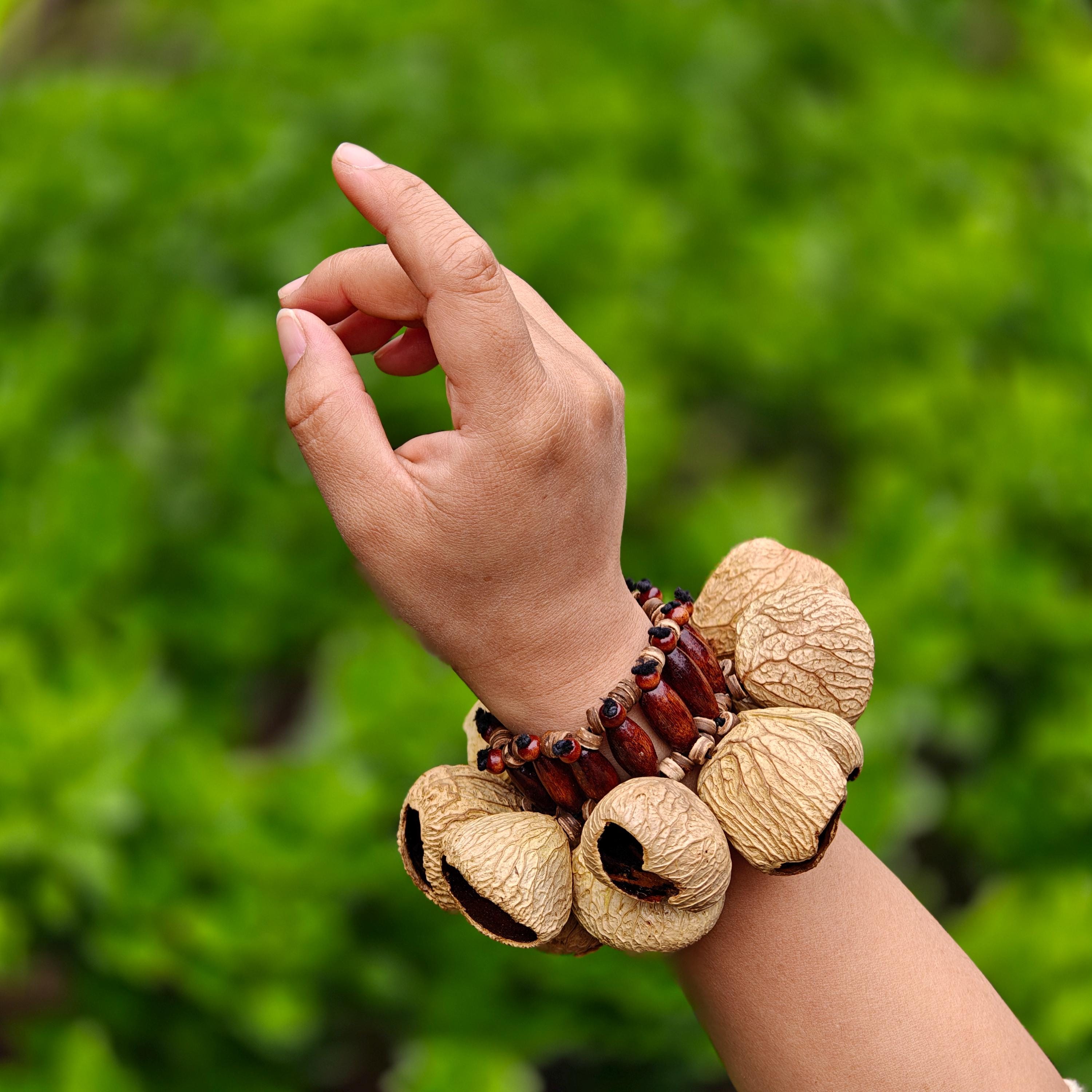 Nut Spirit Rattle Seed Pod Nut Bracelet Set, Tribal Boho Wooden Beaded Wrist Rattle - Etsy