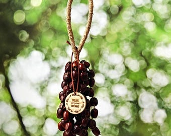 Artisan Pala Seed Pod Rattle, Sound Healing Percussion Instrument ,Custom Positive Energy Essential Oil Diffuser Wood Pendant