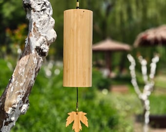 Hand-Tuned Bamboo Chord Wind Chime, Zen Garden Decor, Sound Healing Instrument