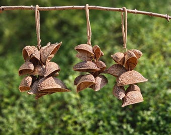 Boatye Seed Pod Rattle – Primitive Sound Healing Instrument, Wabi-Sabi Decor Ornament,Custom Wood Pendant