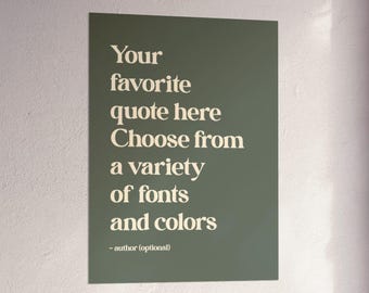 Personalized Quote Wall Art - Your Text, Poem or Song Lyrics