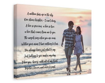 Personalized Photo Canvas Print - Custom Quote Wall Art
