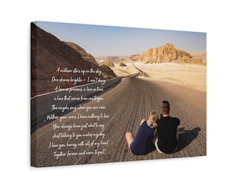 Personalized Photo Canvas Print - Custom Quote Wall Art