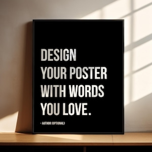 Custom Quote Print: Personalized Wall Art, Framed, Canvas, Poster zdjęcie 14