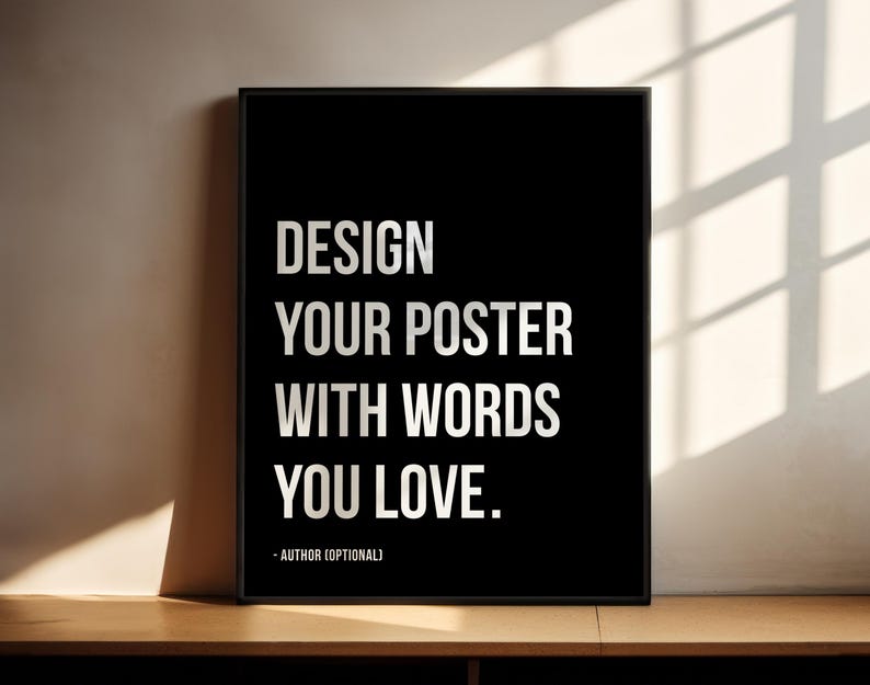 Custom Quote Print: Personalized Wall Art, Framed, Canvas, Poster zdjęcie 14