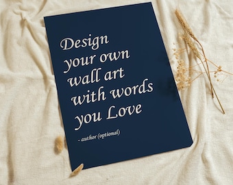 Custom Typography Wall Art - Personalized Quotes & Poems