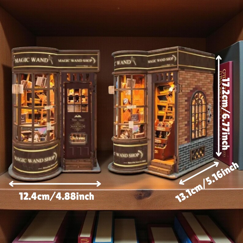 Magic Wand Shop Book Nook Kit, DIY Wizard Store Miniature Dollhouse, 3D ...