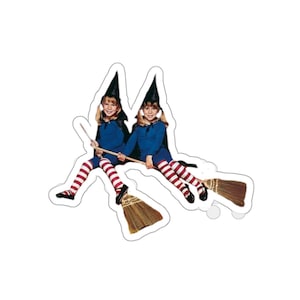 Dubbelt dubbelt slit och problem-klistermärke | Mary Kate och Ashley Olsen Halloween-klistermärke