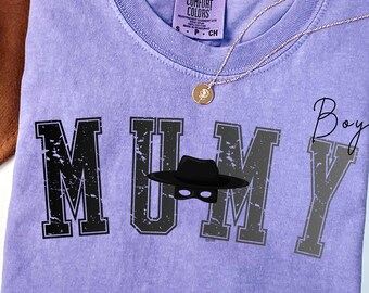 Comfort Colors Boy Mumy Shirt: Custom Date, New Mom Gift,Best gift for new born Mum