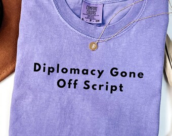 Diplomacy Gone Off Script Shirt, Funny Political Meme Tee, Viral Humor T-Shirt, Awkward Leaders Shirt USA