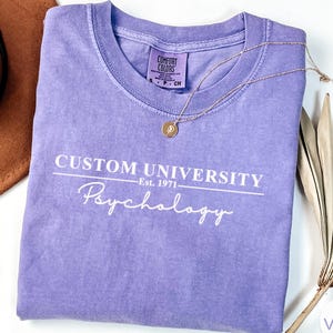Custom University Psychology Sweatshirt, Vintage College Crewneck, Personalized Program