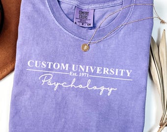 Custom University Psychology Sweatshirt, Vintage College Crewneck, Personalized Program