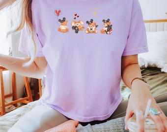 Mickey Bear Comfort Boxy Shirt, Disney Trip Family Matching Tee, Magic Kingdom Park Day Top,Disney World Vacation Tee,Mouse Ears Graphic