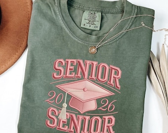 Senior 2026 Shirt, Class of 2026 Tee,Varsity Graduation Shirt, Senior Gift Idea, Comfort Colors 1717, High School Senior Tee,Grad Shirt
