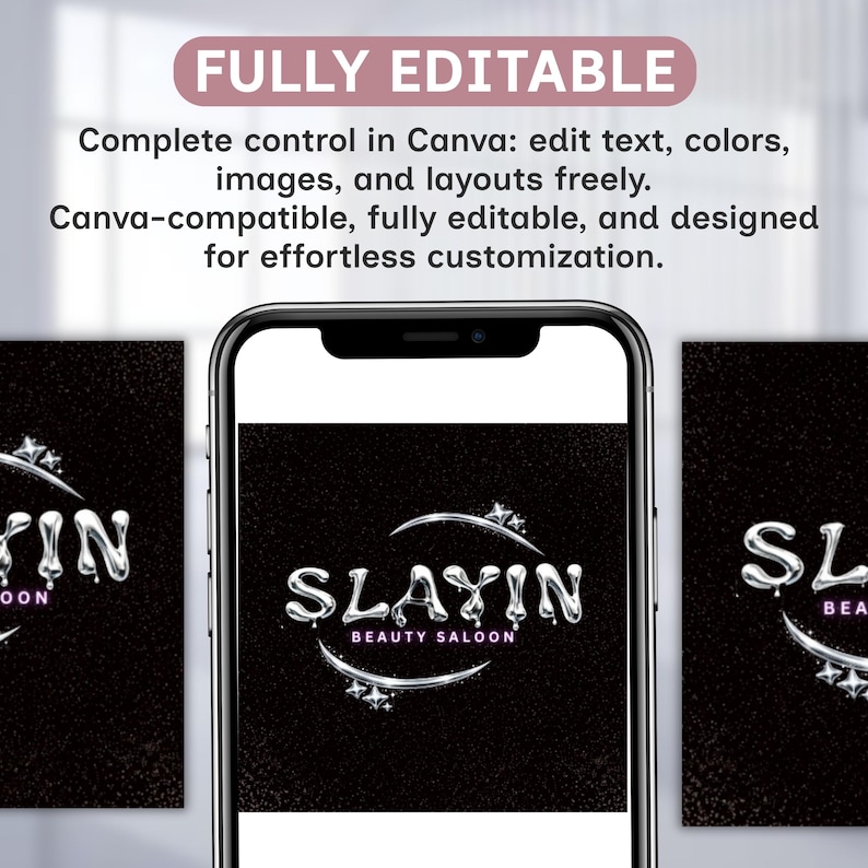 Diy Beauty Logo Design, Logo Templates:Nail, Hair, Braids Lash Wig, Mua, DIY Text, Instant Download