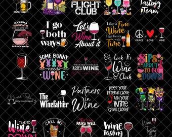 Wine Png Bundle, Wine Png, Alcohol Png Bundle, Wine Glass Png, Funny Wine Sayings Png, Wine Quote Png, Wine Cut Files, Files For Cricut, Dxf