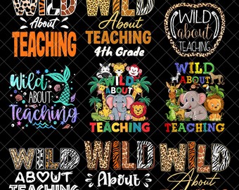 Bundle Wild About Teaching Png, Zoo Crew PNG, Digital Download,Kids Zoo Trip Png, Safari Party png, Safari Life png, Kids Zoo Teacher Design