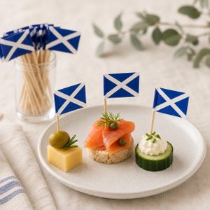 SCOTLAND | DIY Print Cocktail Sticks | Flags Food Picks Party Picker Decoration Cake Topper | Unlimited | 4x2,5cm | Digital Instant Download