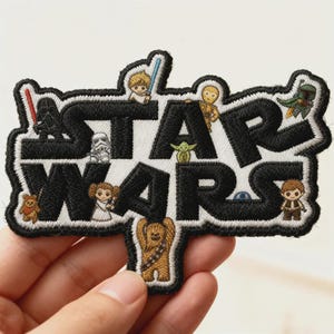 Star Wars Iron On Patch, Embroidered Patch, Galactic Character Patch, Jedi Patch, Sci Fi Patch, Star Wars Fan Gift, Backpack Patch